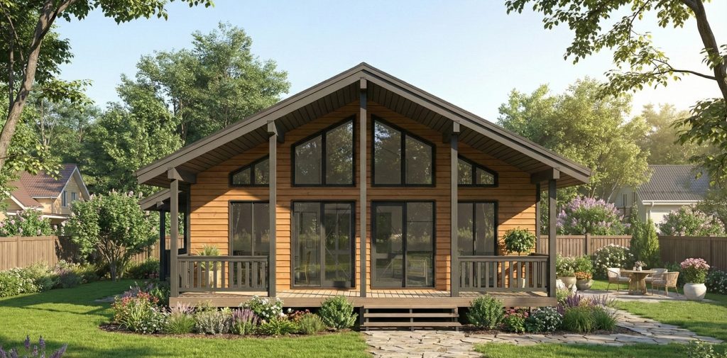 Проект каркасного дома Проект каркасного дома «Баркас-117,7» 117 м² — строительство под ключ в Московской области