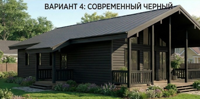 Баркас-117,7 окрас фасада черный