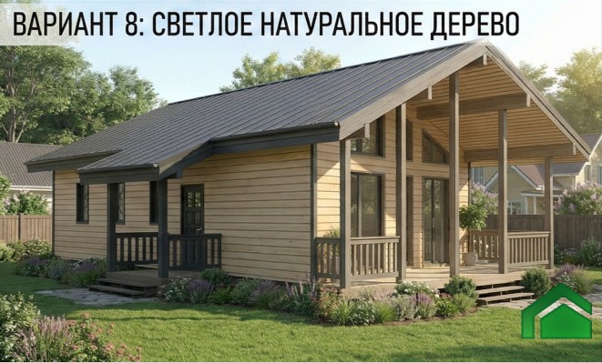 Баркас-117,7 окрас фасада светлое дерево