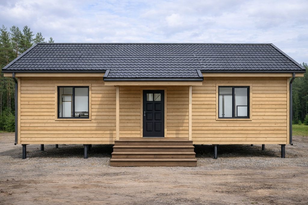 Проект каркасного дома ПРОЕКТ каркасного дома «Баркас-74,7» 74 м² — строительство под ключ в Московской области