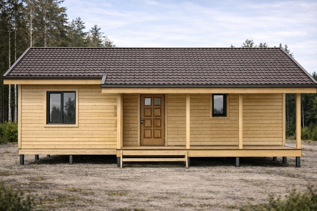 Проект каркасного дома ПРОЕКТ каркасного дома «Баркас-77» 77 м² — строительство под ключ в Московской области