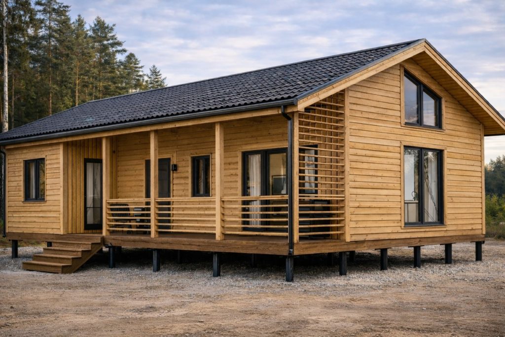 Проект каркасного дома ПРОЕКТ каркасного дома «Баркас 112 м²» 112 м² — строительство под ключ в Московской области