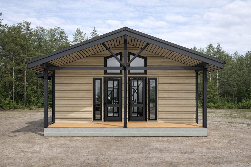 Проект каркасного дома ПРОЕКТ каркасного дома «Баркас 67.9 м²» 67 м² — строительство под ключ в Московской области