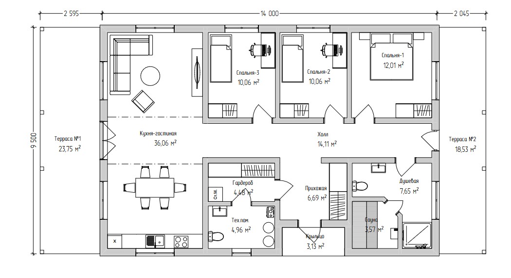Баркас-155 планировка