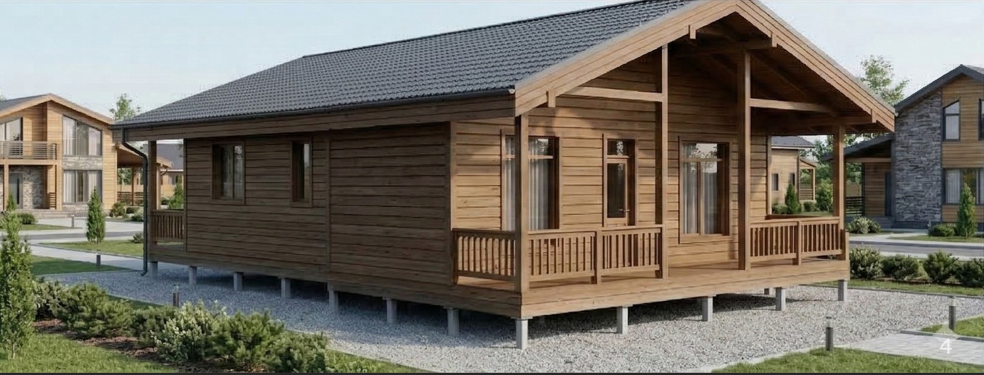 Баркас-155 окрас фасада темное дерево