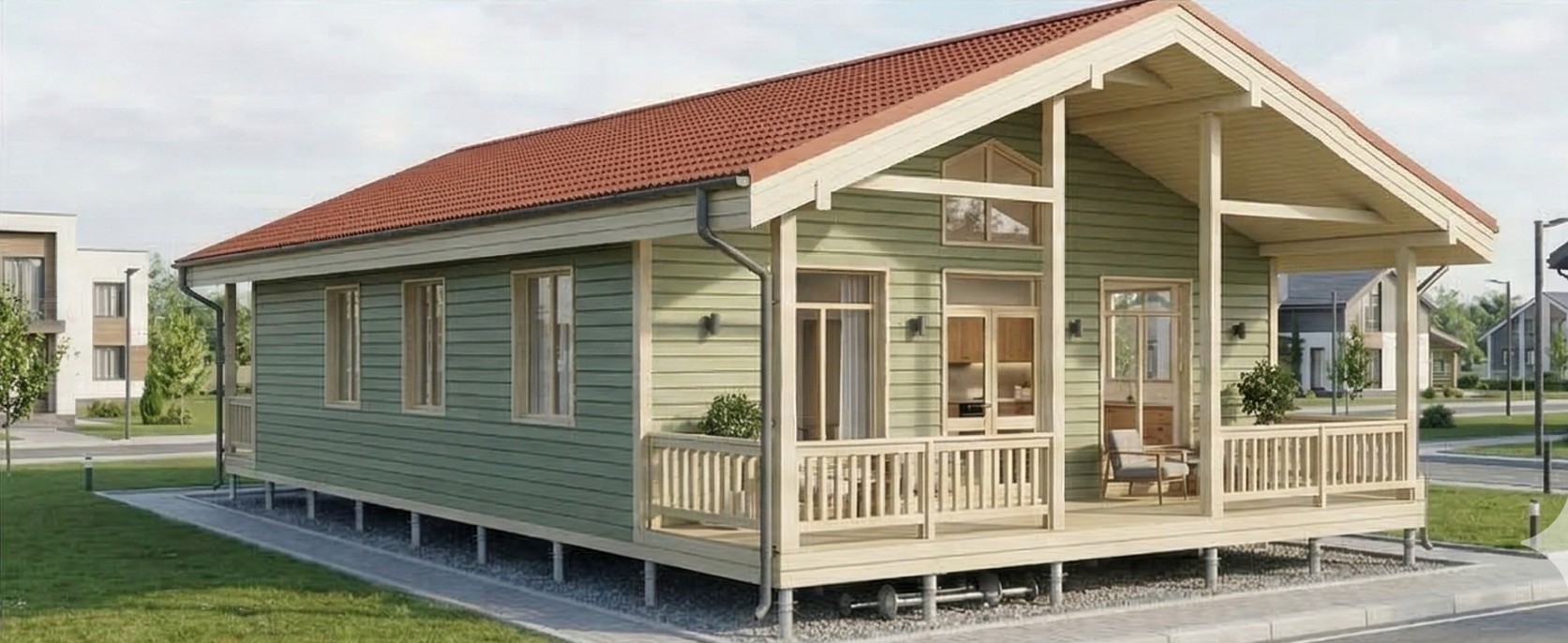 Баркас-155 окрас фасада оливковый-белый