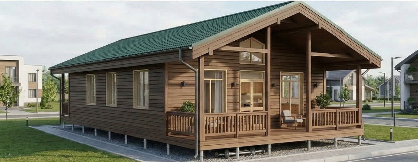 Баркас-155 окрас фасада темное дерево