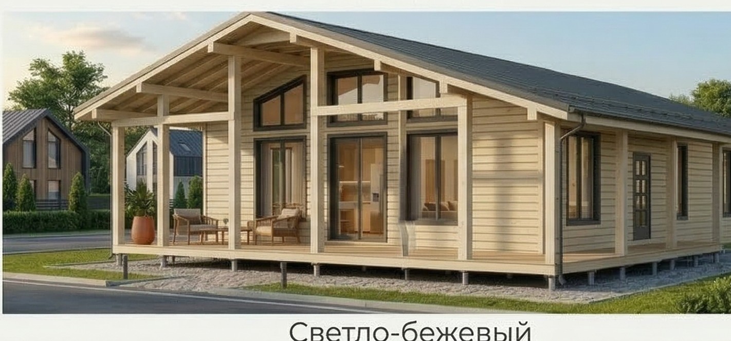 Баркас-166 окрас фасада светло-бежевый