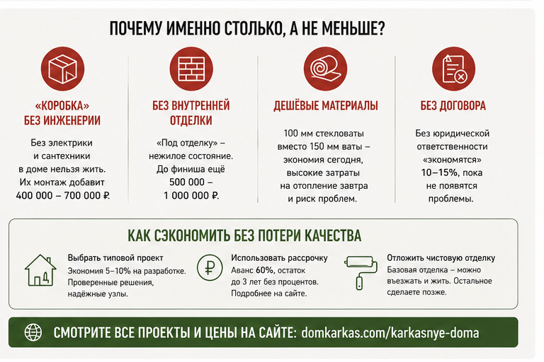 почему наша стоимость на каркасные дома честная по рынку